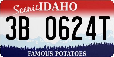 ID license plate 3B0624T