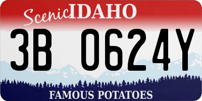 ID license plate 3B0624Y