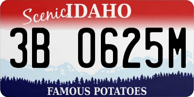 ID license plate 3B0625M