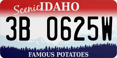 ID license plate 3B0625W