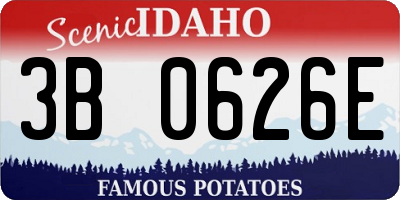 ID license plate 3B0626E