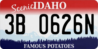 ID license plate 3B0626N