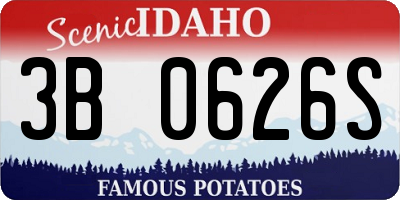 ID license plate 3B0626S