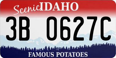 ID license plate 3B0627C