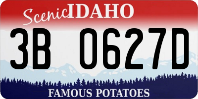 ID license plate 3B0627D