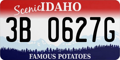 ID license plate 3B0627G