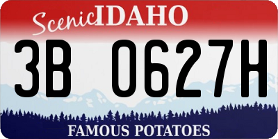 ID license plate 3B0627H