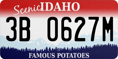 ID license plate 3B0627M