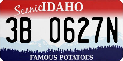 ID license plate 3B0627N