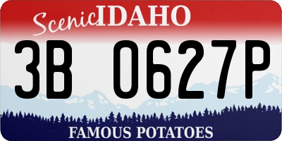 ID license plate 3B0627P