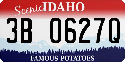 ID license plate 3B0627Q