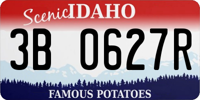 ID license plate 3B0627R