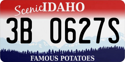 ID license plate 3B0627S