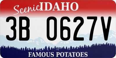 ID license plate 3B0627V