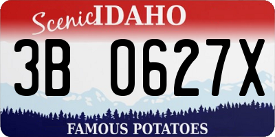 ID license plate 3B0627X