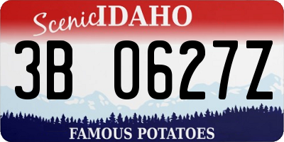 ID license plate 3B0627Z
