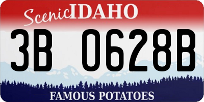 ID license plate 3B0628B