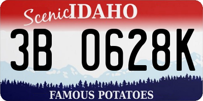 ID license plate 3B0628K