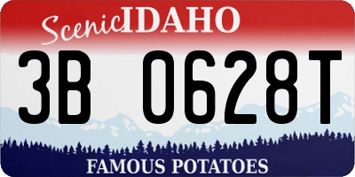ID license plate 3B0628T