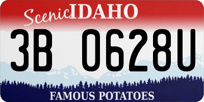 ID license plate 3B0628U