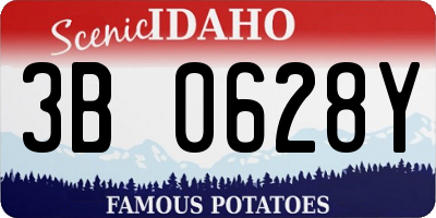 ID license plate 3B0628Y