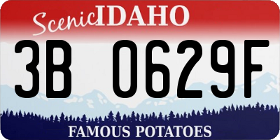 ID license plate 3B0629F