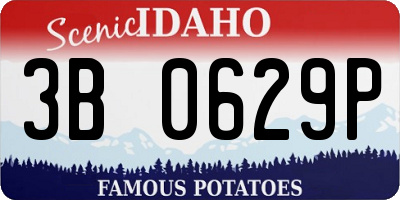 ID license plate 3B0629P