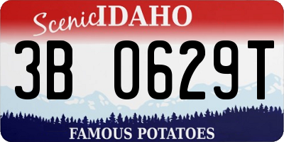ID license plate 3B0629T