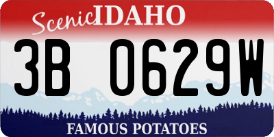 ID license plate 3B0629W