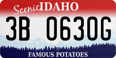 ID license plate 3B0630G
