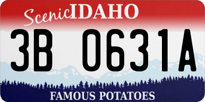 ID license plate 3B0631A