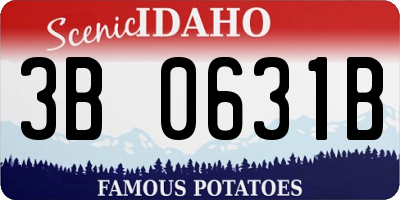 ID license plate 3B0631B