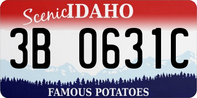 ID license plate 3B0631C
