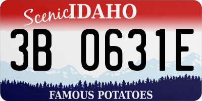 ID license plate 3B0631E