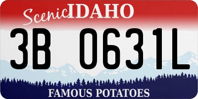 ID license plate 3B0631L