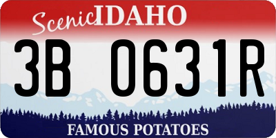 ID license plate 3B0631R