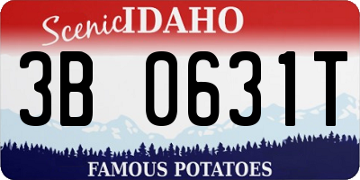 ID license plate 3B0631T