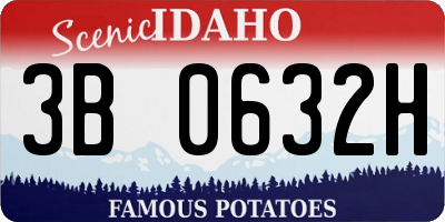 ID license plate 3B0632H