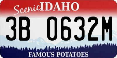 ID license plate 3B0632M