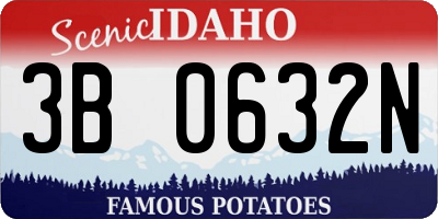 ID license plate 3B0632N
