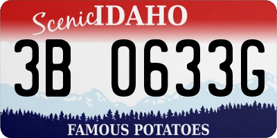 ID license plate 3B0633G
