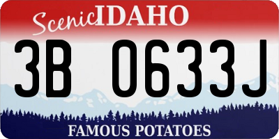 ID license plate 3B0633J