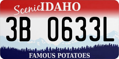 ID license plate 3B0633L