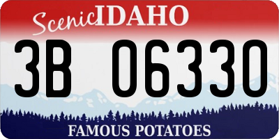 ID license plate 3B0633O