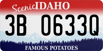 ID license plate 3B0633Q