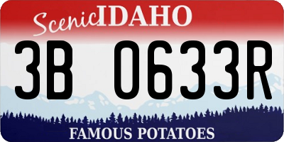 ID license plate 3B0633R