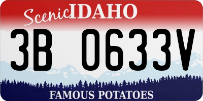 ID license plate 3B0633V