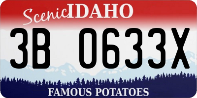 ID license plate 3B0633X