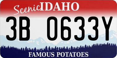 ID license plate 3B0633Y