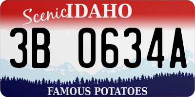 ID license plate 3B0634A